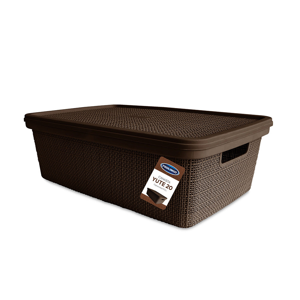 Canasta Plastico Tipo Yute N20 Prolimso