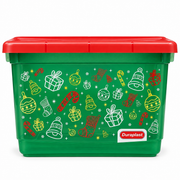 Caja Broadway Mediana #3 Navideño 32Lt Duraplast  Rojo Verde
