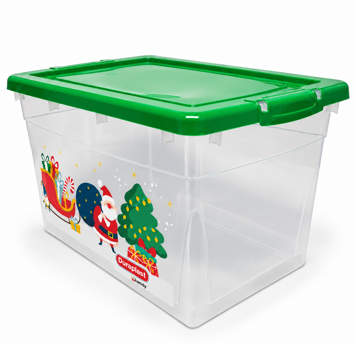 Caja Preferida 28 L Diseño Nav. Tapa Roja Y Verde
