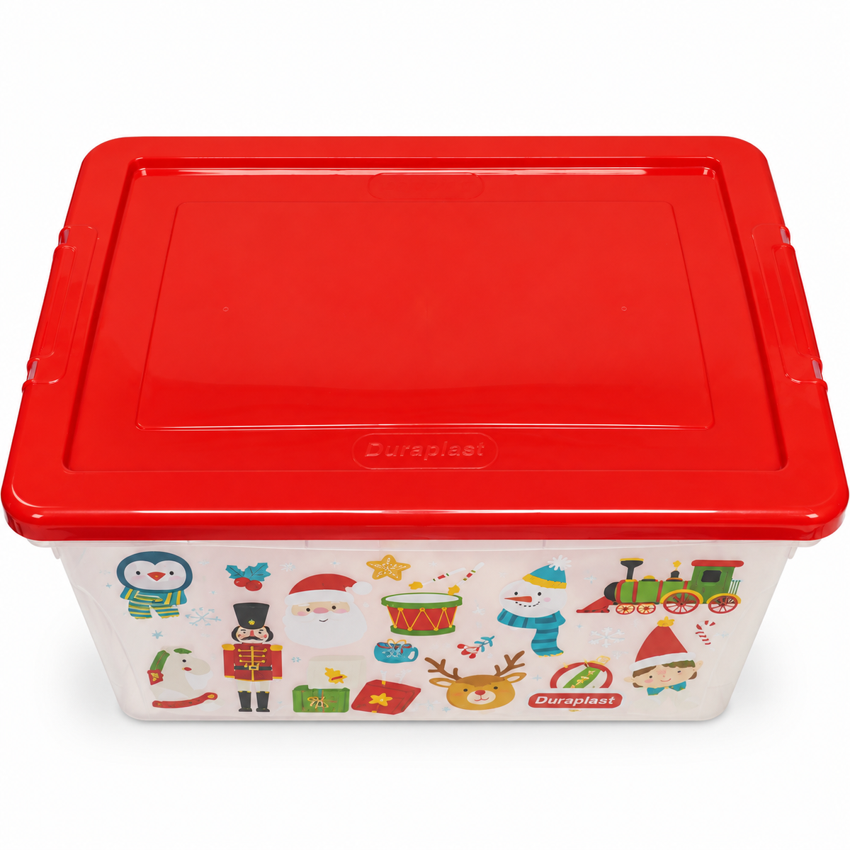 Caja Preferida 28 L Diseño Nav. Tapa Roja Y Verde