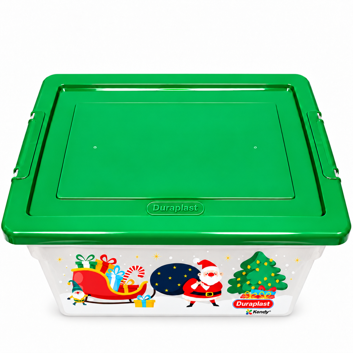 Caja Preferida 28 L Diseño Nav. Tapa Roja Y Verde