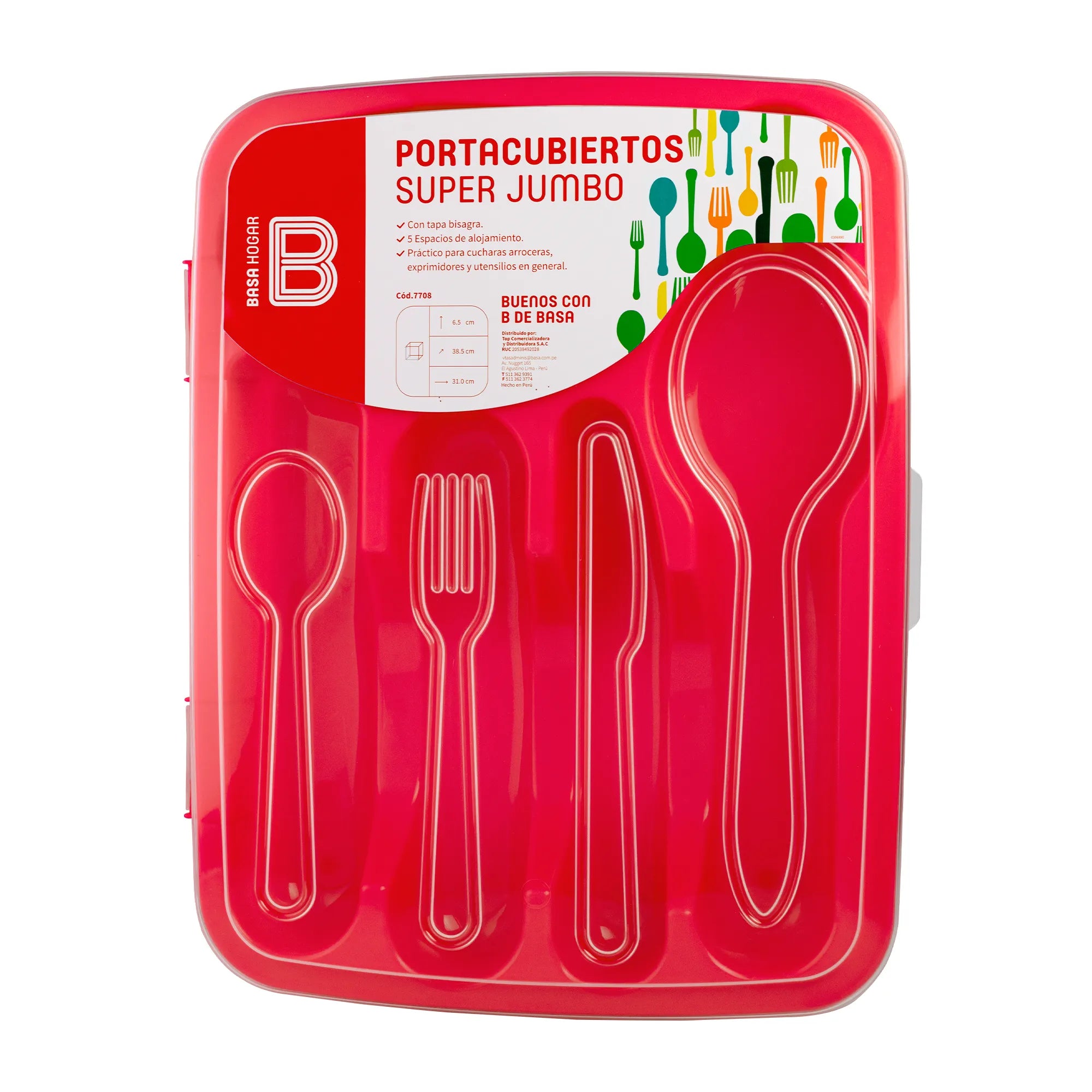 Portacubierto Super Jumbo Con Tapa Bisagra -