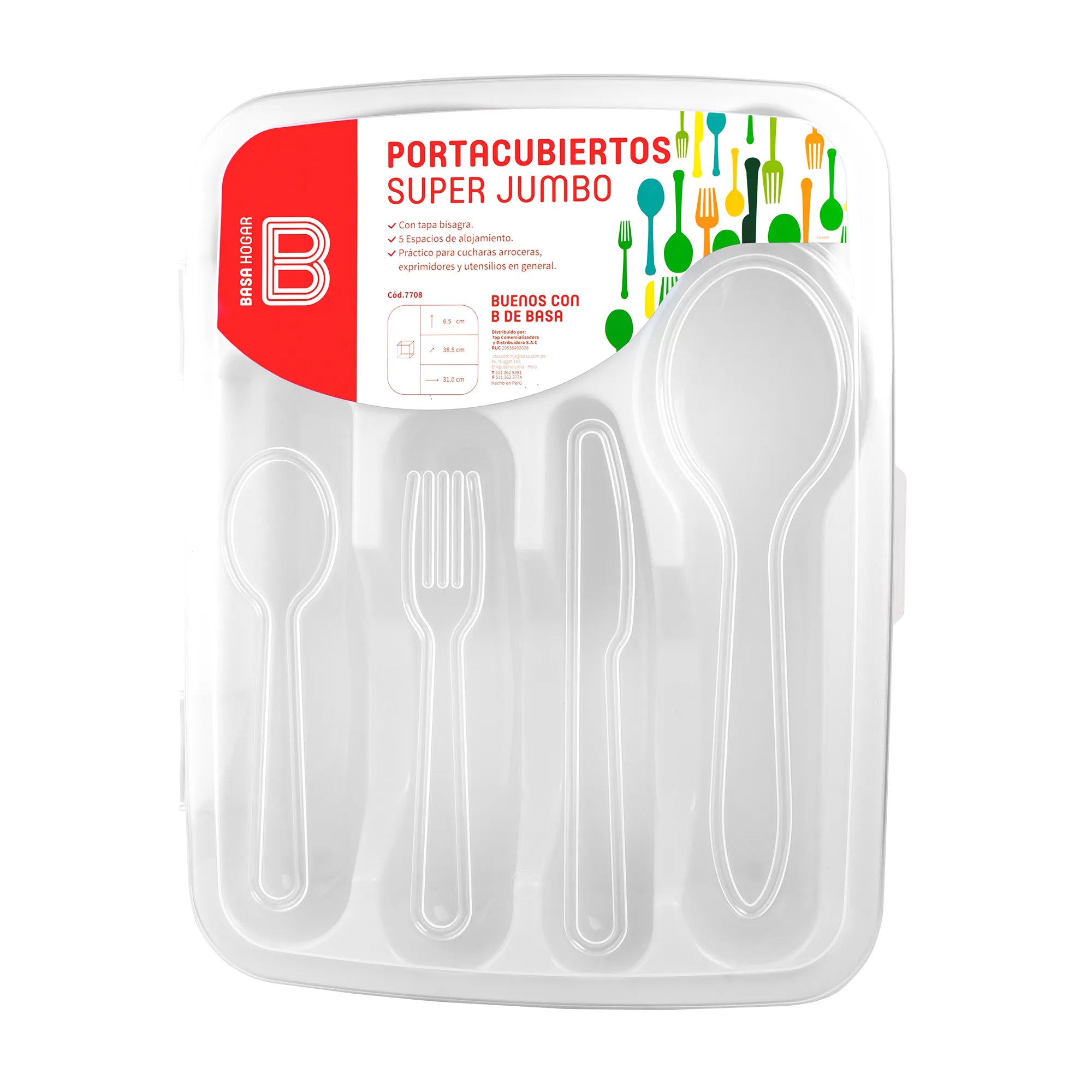 Portacubierto Super Jumbo Con Tapa Bisagra -