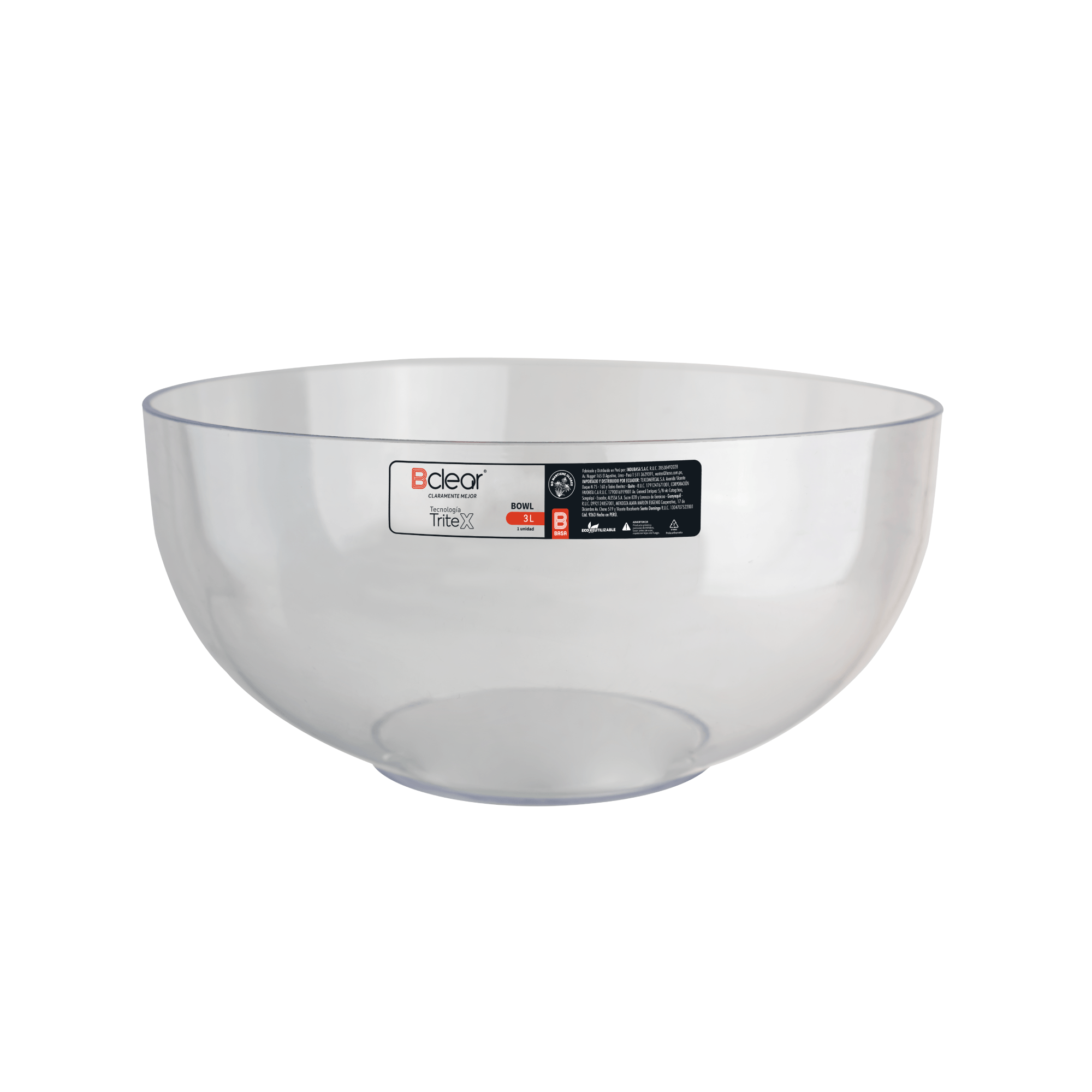 Bowl Tritex Bclear Semi Mediano 3Lt Basa