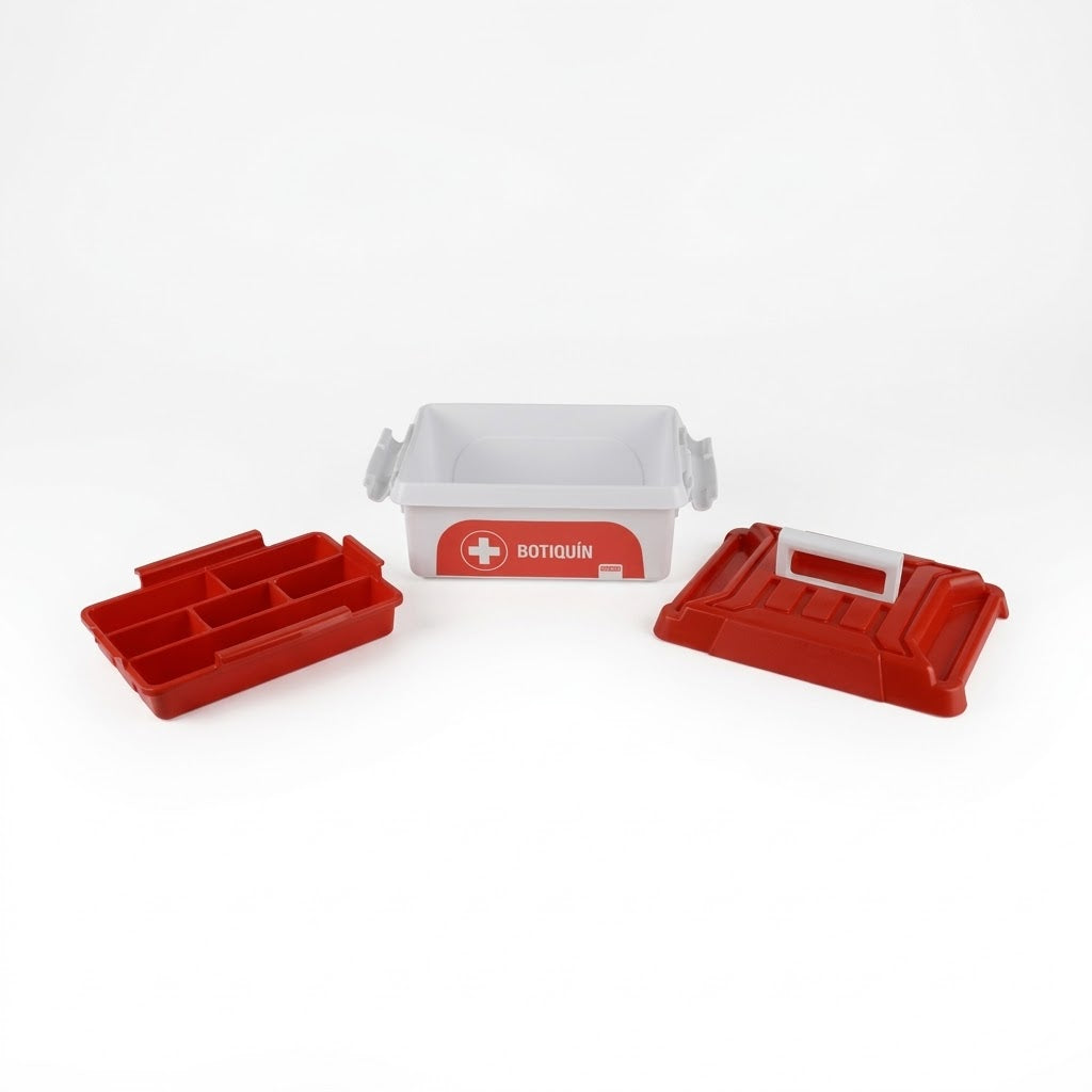 Botiquín N1 4.25Lt Blanco/Rojo Duraplast