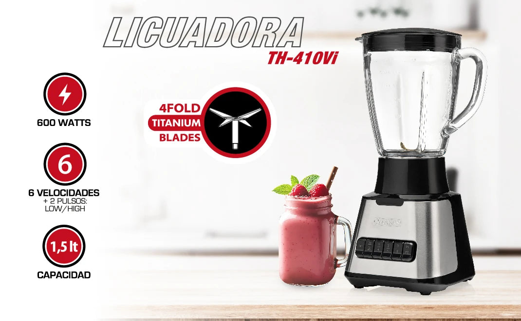 Licuadora Thomas Th-410V 1.5L 6 Velocidades