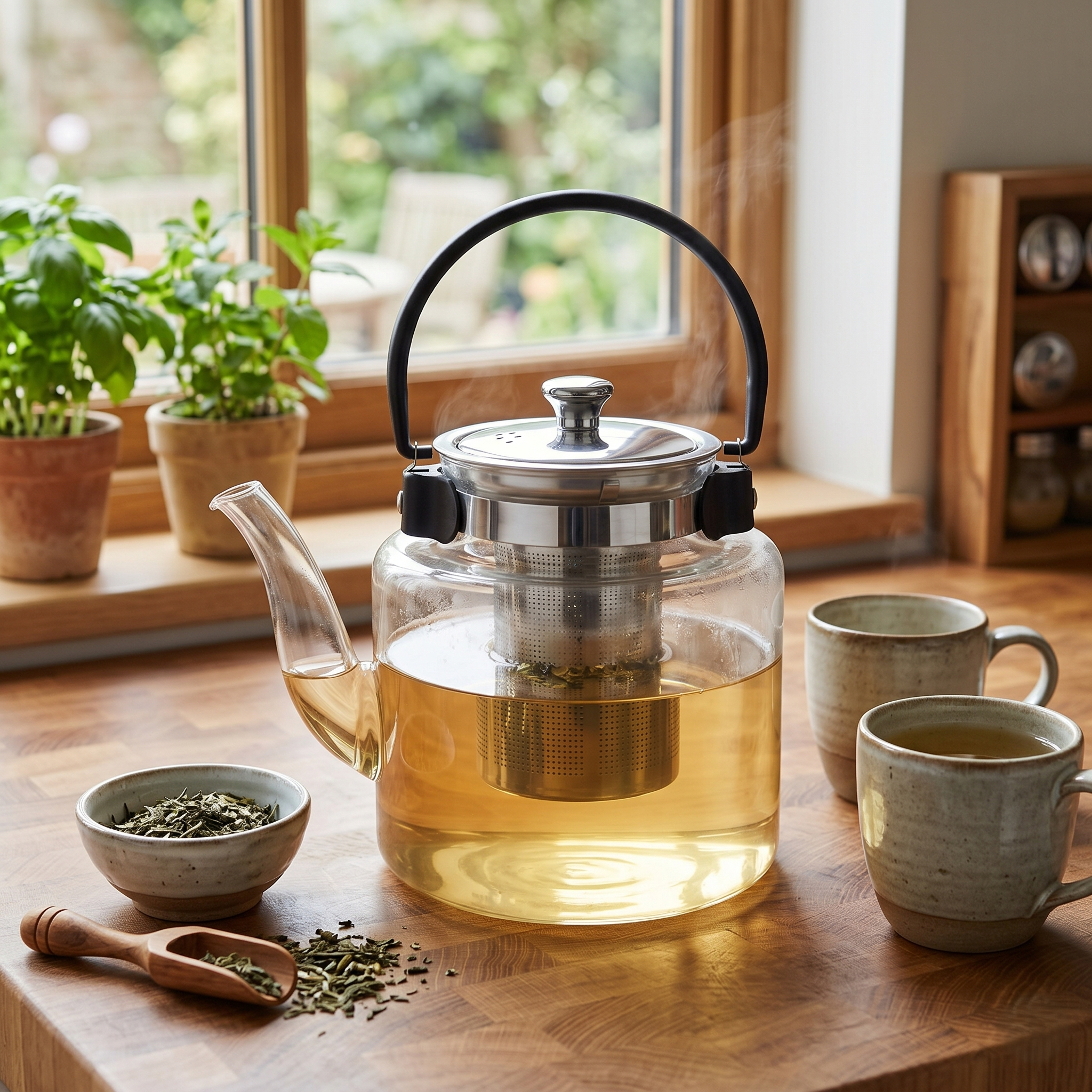 Tetera De Vidrio Con Asa 1200 Ml