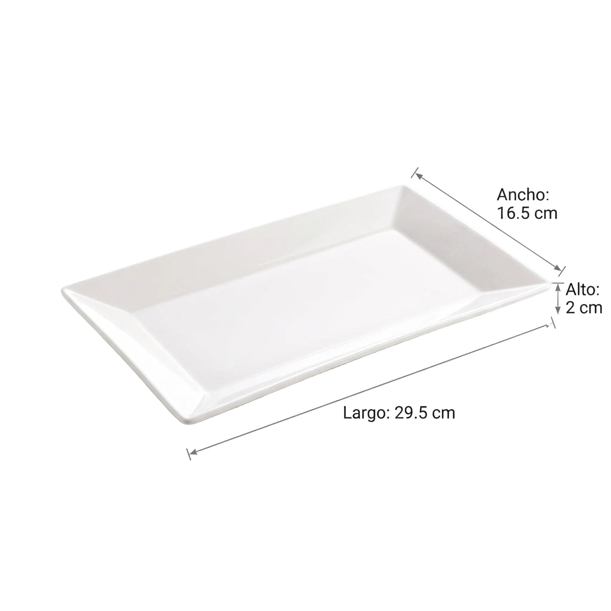 Plato Rectangular  Clasic 11.50 Oz 111