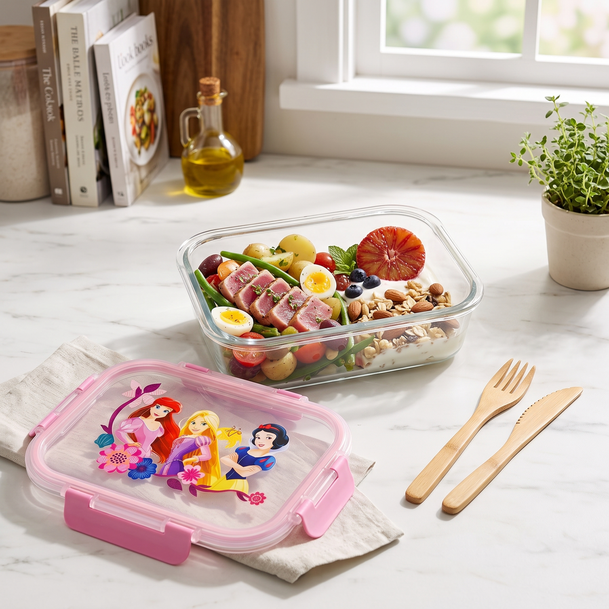 Taper De Vidrio Rectangular Princesa 1040Ml Acuario