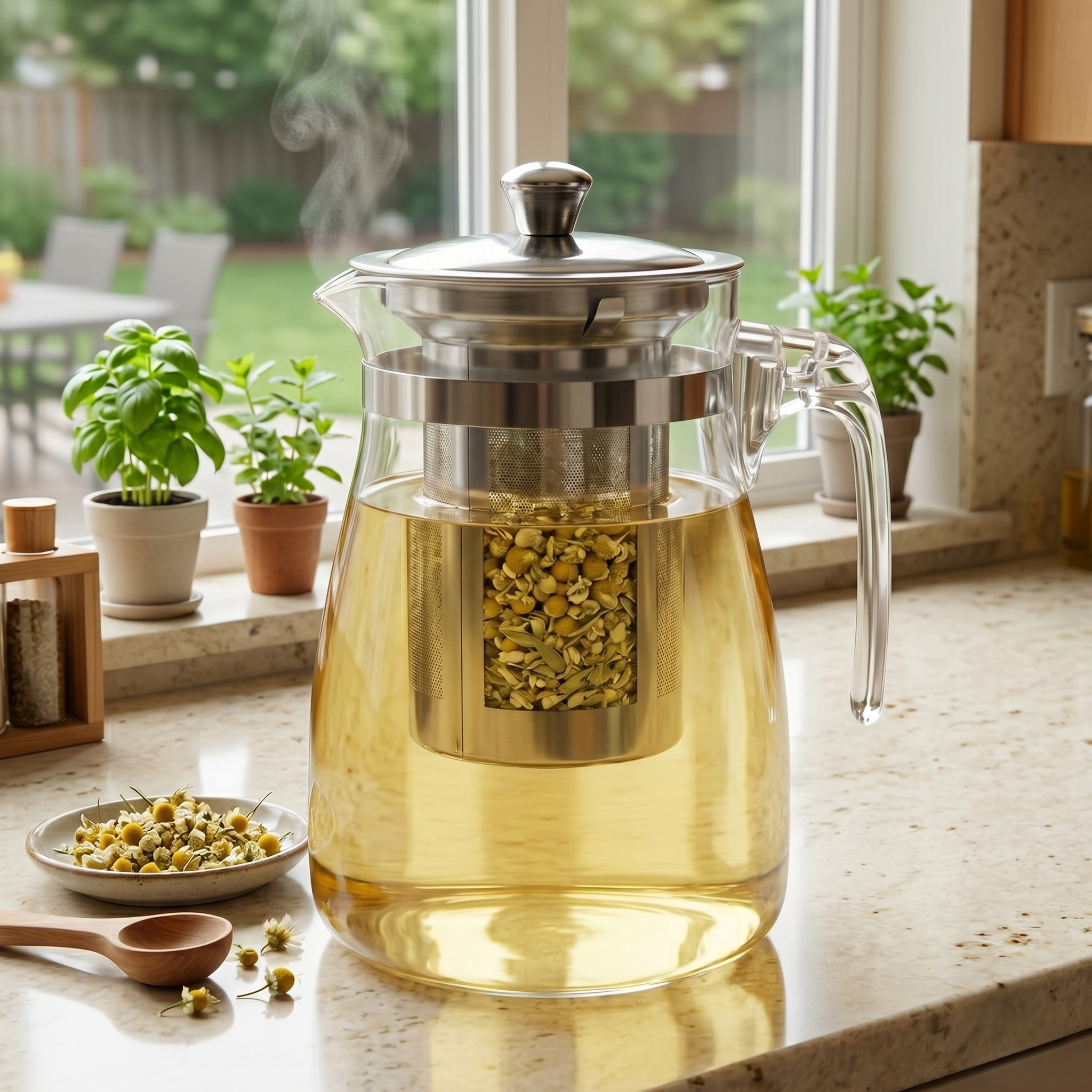 Tetera De Vidrio C/Filtro Infusiones 750Ml Ichimatsu