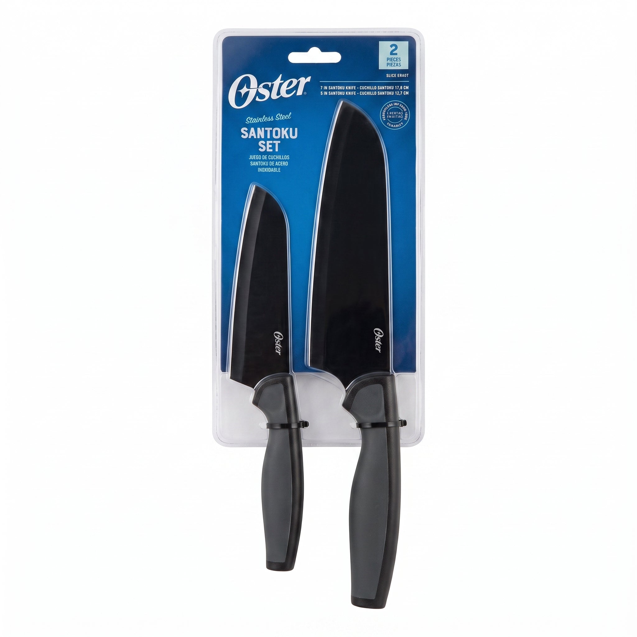 Juego de Cuchillos Oster2 Piezas Negro Slice Craft