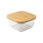Taper Vidrio Tapa Bambu