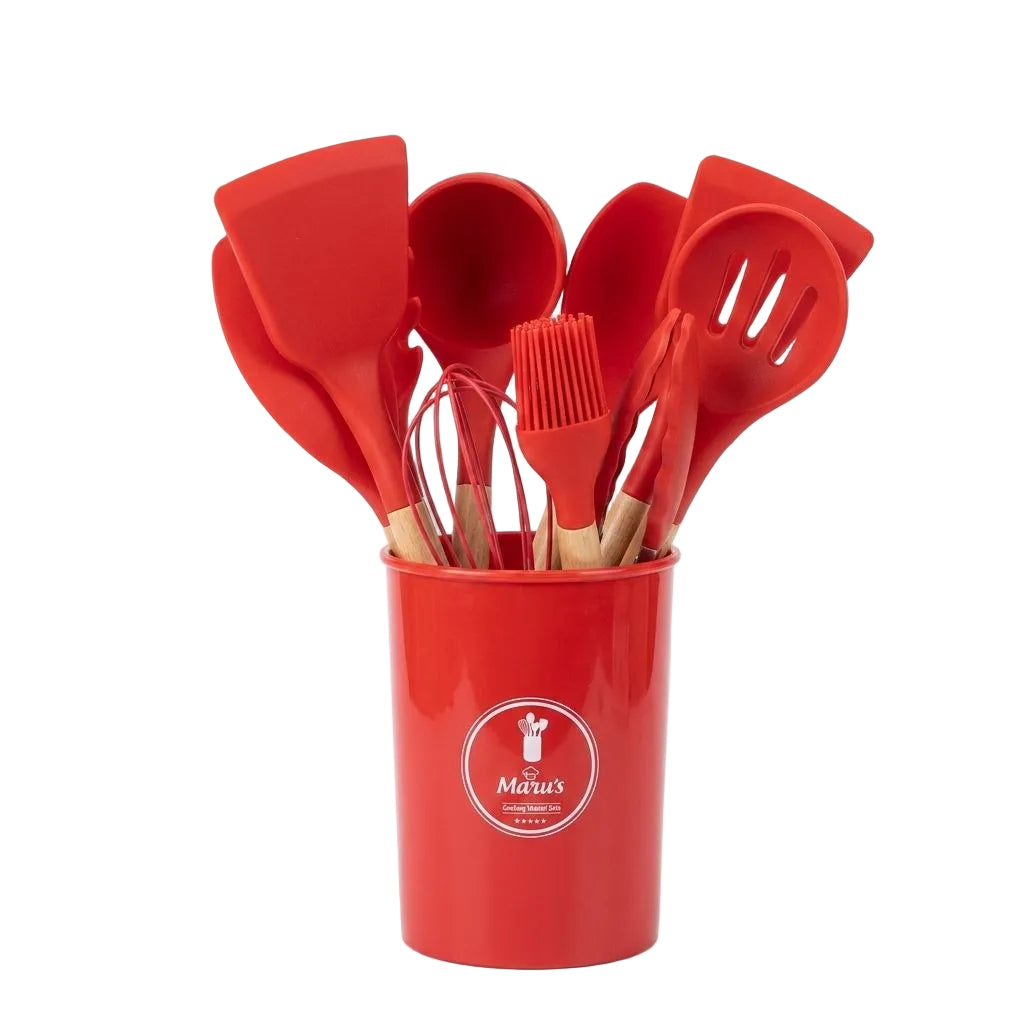 Juego de utensilios de cocina de silicona de 12 piezas