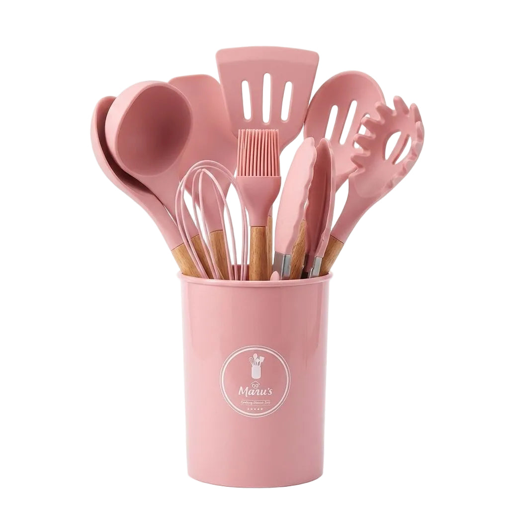 Juego de utensilios de cocina de silicona de 12 piezas