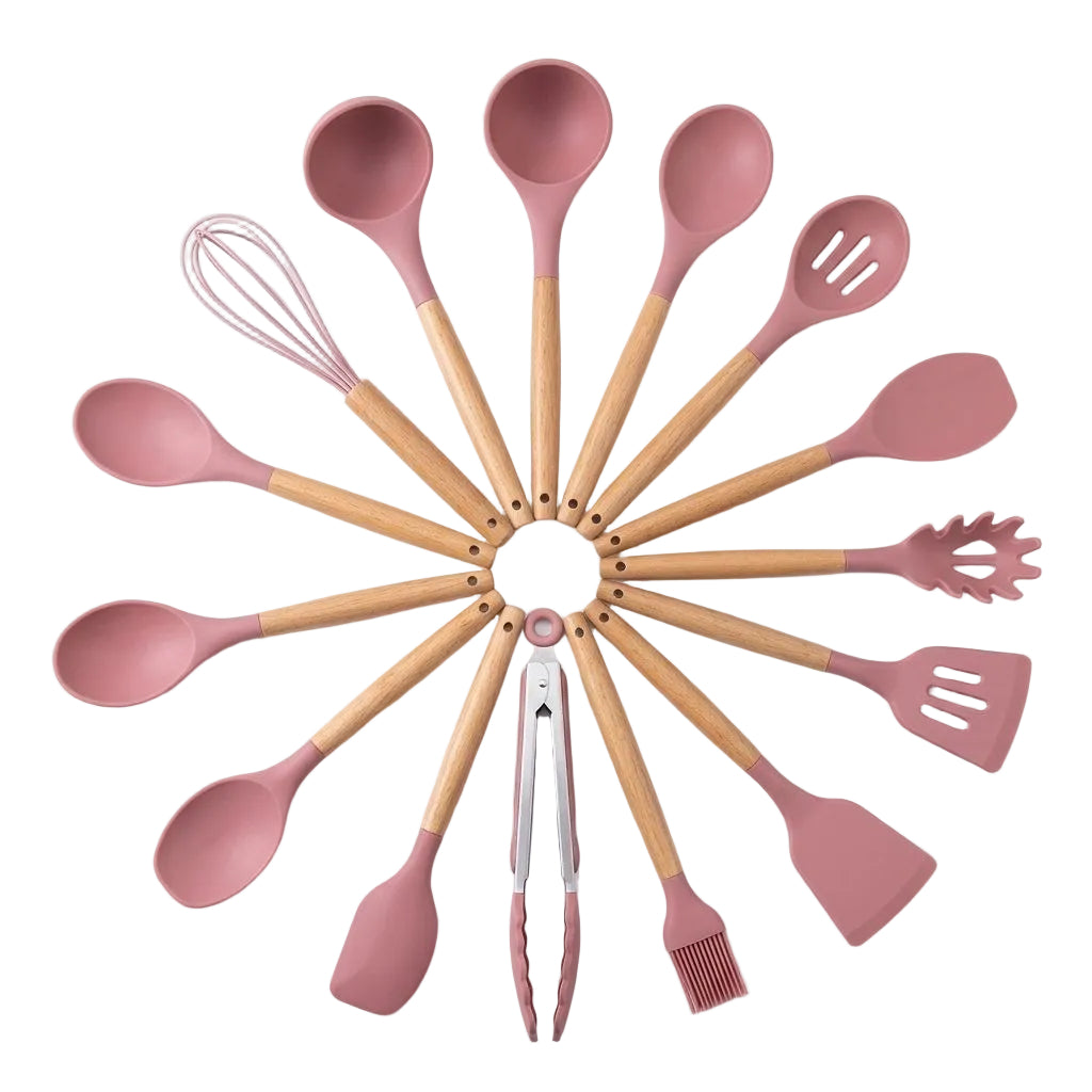 Juego de utensilios de cocina de silicona de 12 piezas