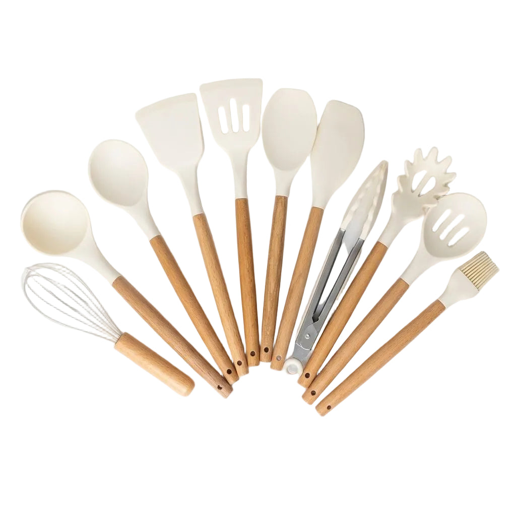 Juego de utensilios de cocina de silicona de 12 piezas