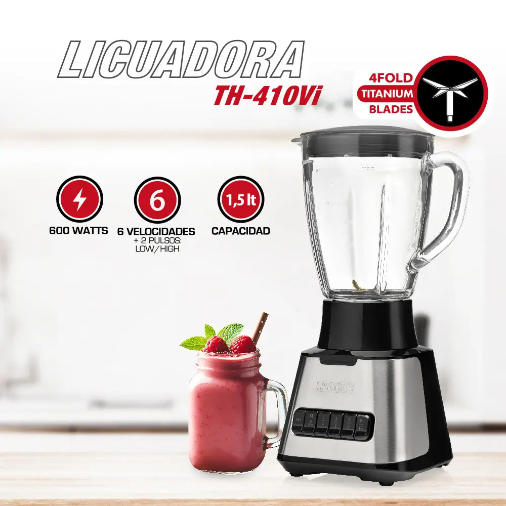 Licuadora Thomas Th-410V 1.5L 6 Velocidades