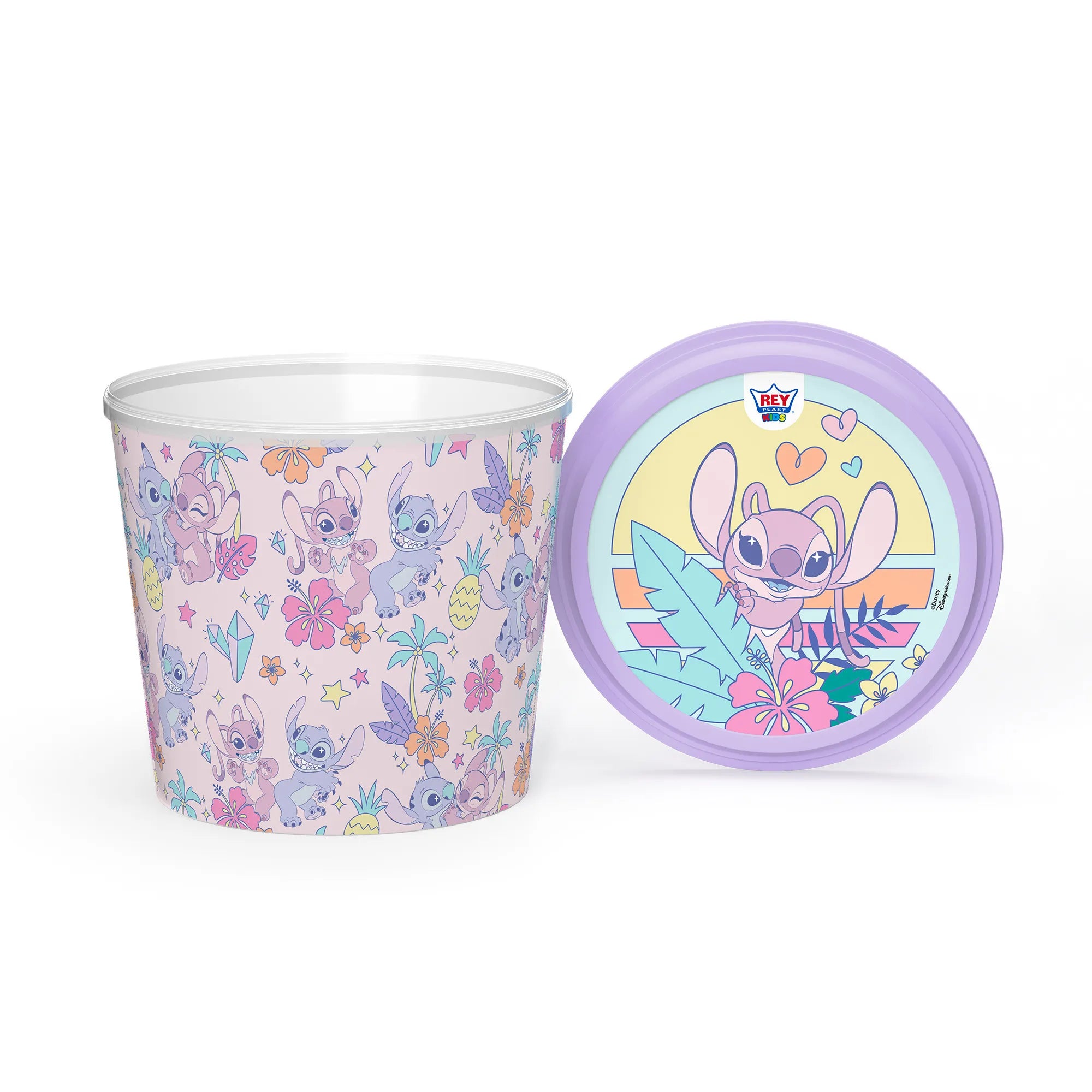 Envase Snack 5.2L Diseño Angela and Stitch Rey