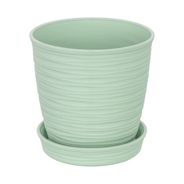 Maceta Redonda Estilo Piedra 14X13Cm Rey