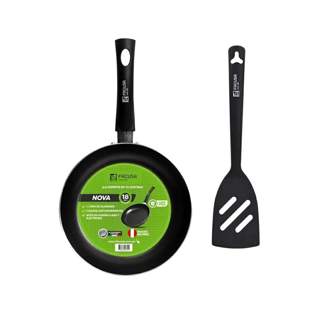 Sartén Antiadherente 18Cm + Espatula Nova