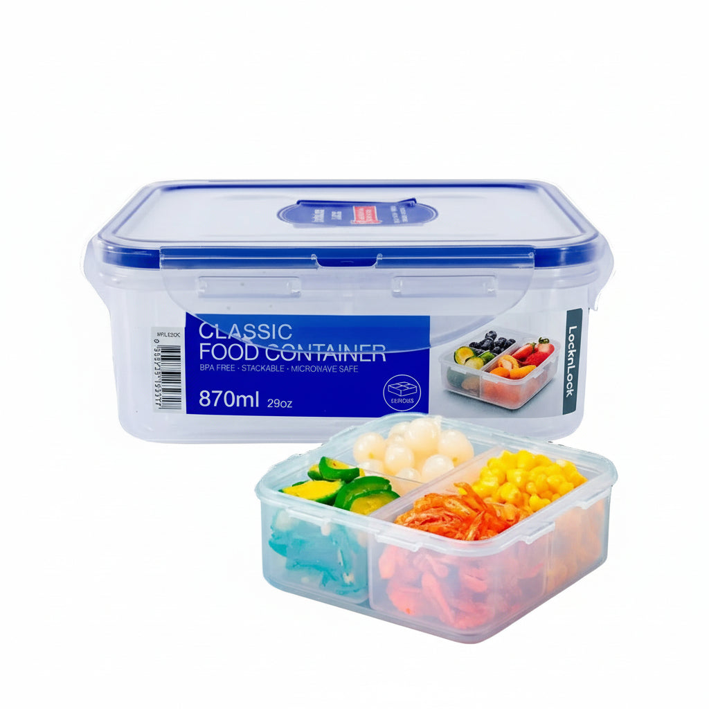 Hermetico Cuad. 870Ml C/4 Divis. Lock & Lock