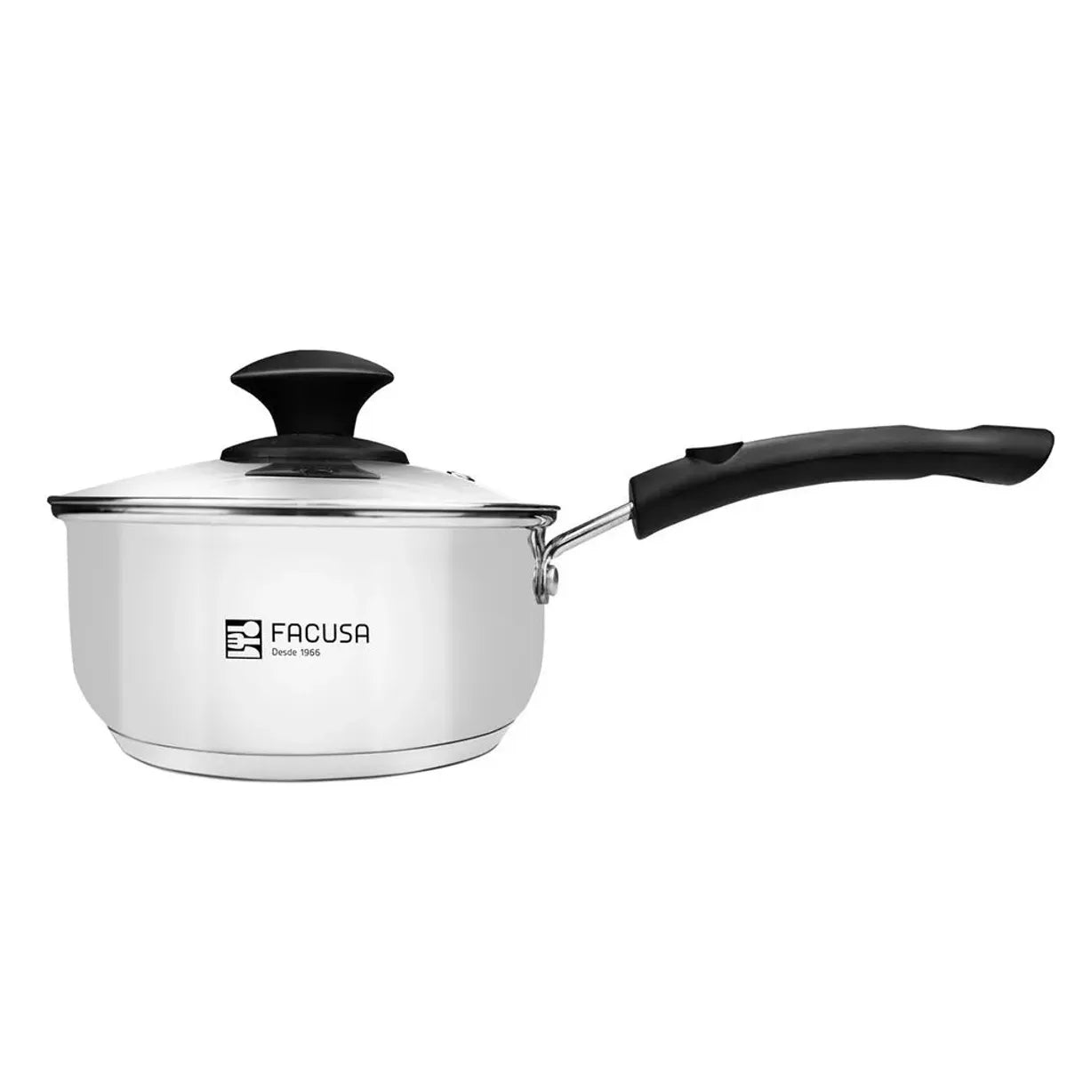 Cacerola Clásica 02Ac Inox 16X8Cm T/Vidrio Facusa