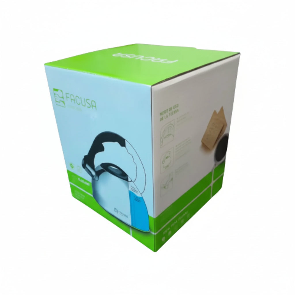 Tetera 3Lt Hogar Acero C/Silvido Facusa
