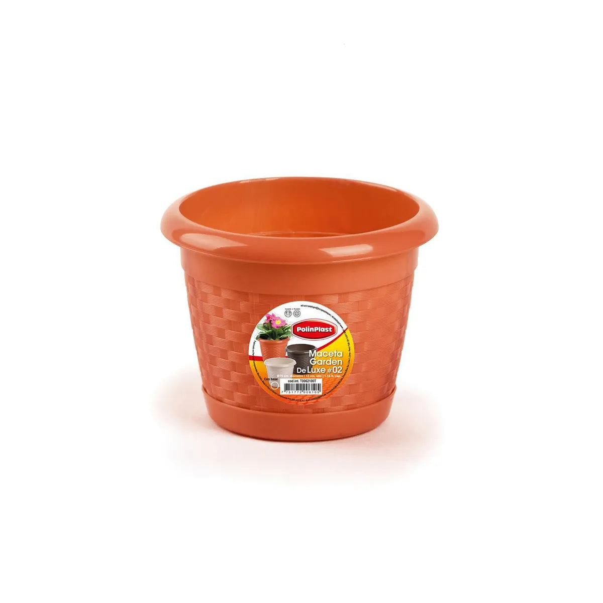 Maceta Garden De Luxe C/Base #2 Polinplast