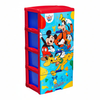 Cómoda Big Box  Decorada 4 Pisos Disney Rey